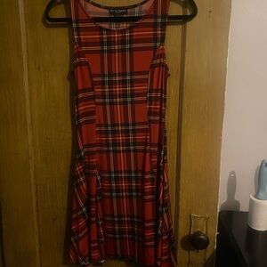 Tartan Plaid A-Line Slip Dress M